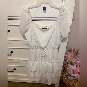 City Tangles White Dress, Size Large